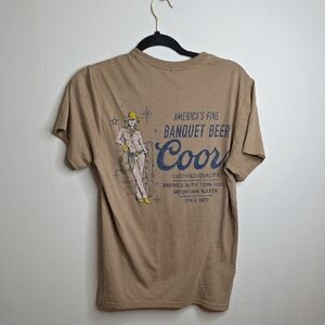 Coors Tan Graphic T-Shirt NWOT Sz Small